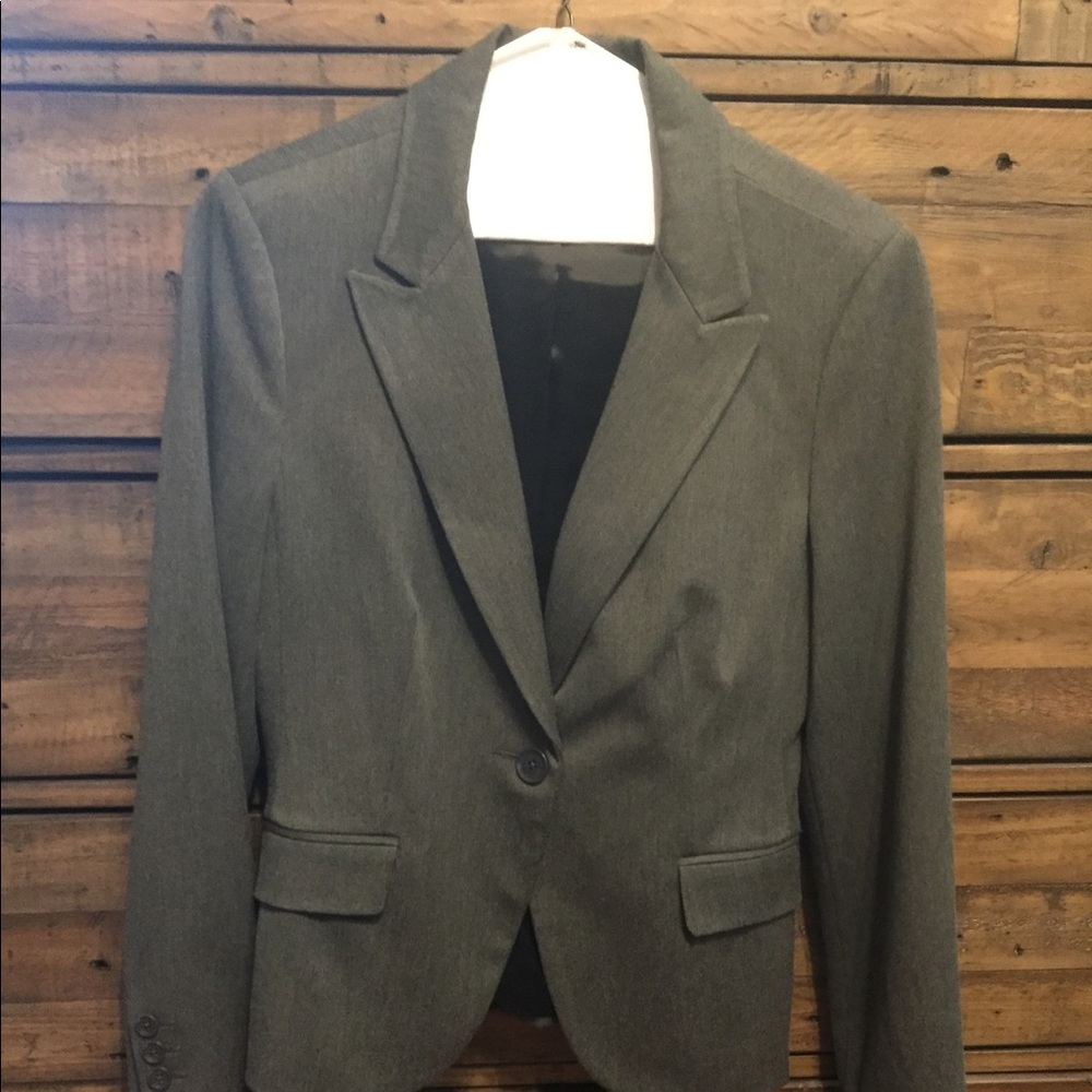 Express Lined Gray single button Blazer